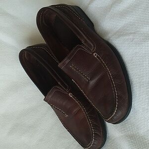Clark's Brown Leather Driving Loafers Slip-On Size 11
